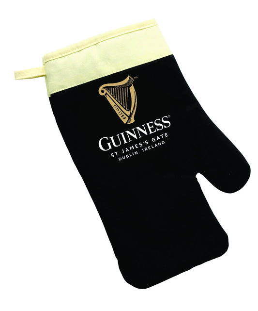 Black Guinness oven mitt.
New sentence: Black Guinness Pint Oven Glove.