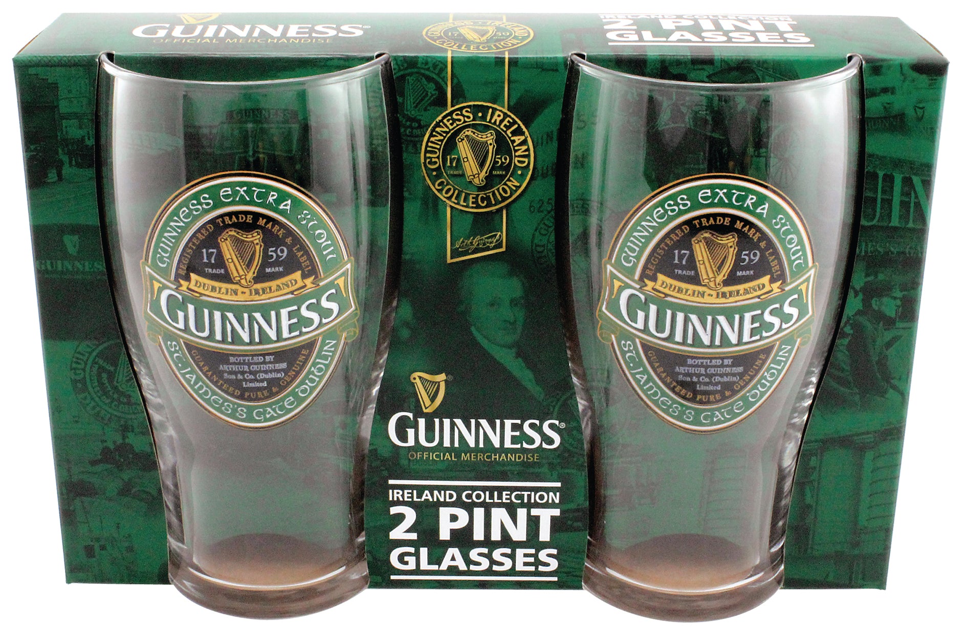 Two Guinness Ireland Collection Pint Glasses - 2 Pack from Guinness.