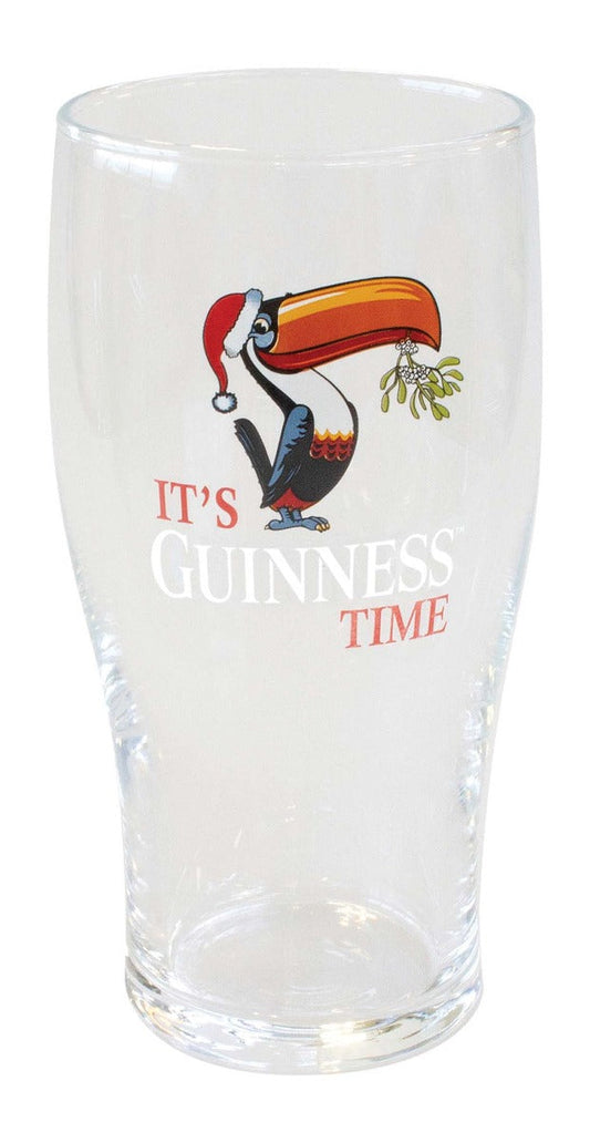 Get into the festive spirit with this Guinness Christmas Toucan Pint Glass - 6 Pack featuring the iconic Guinness UK logo. Whether you're celebrating with friends and family or enjoying a cozy night in, raise a toast with this collectible.