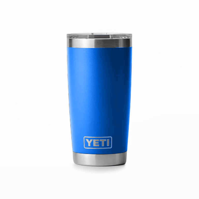 Stainless Steel YETI Tumbler 20 oz in Bright Blue – Keeps Drinks Hot or Cold for Hours