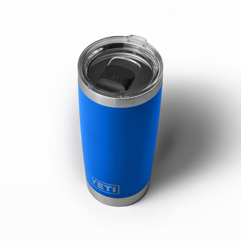 YETI 20 oz Rambler Tumbler in Blue – Leak-Resistant Lid, BPA-Free, Durable Drinkware