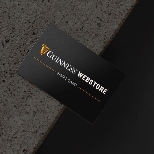 Iconic GUINNESS WEBSTORE E-GIFT CARD for Guinness enthusiasts.