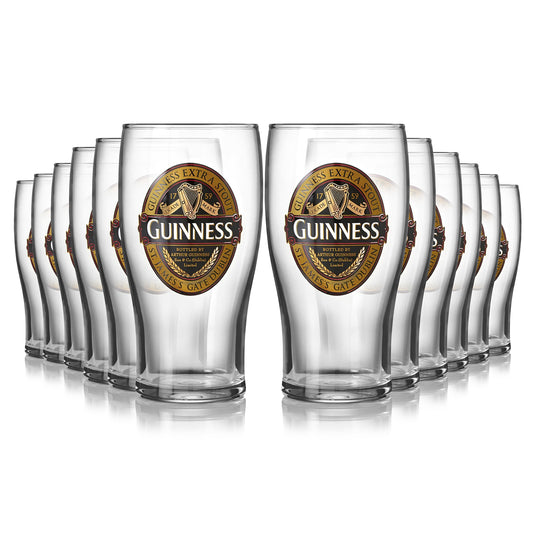 Limited edition Guinness Classic Collection Pint Glass - 12 Pack by Guinness UK.