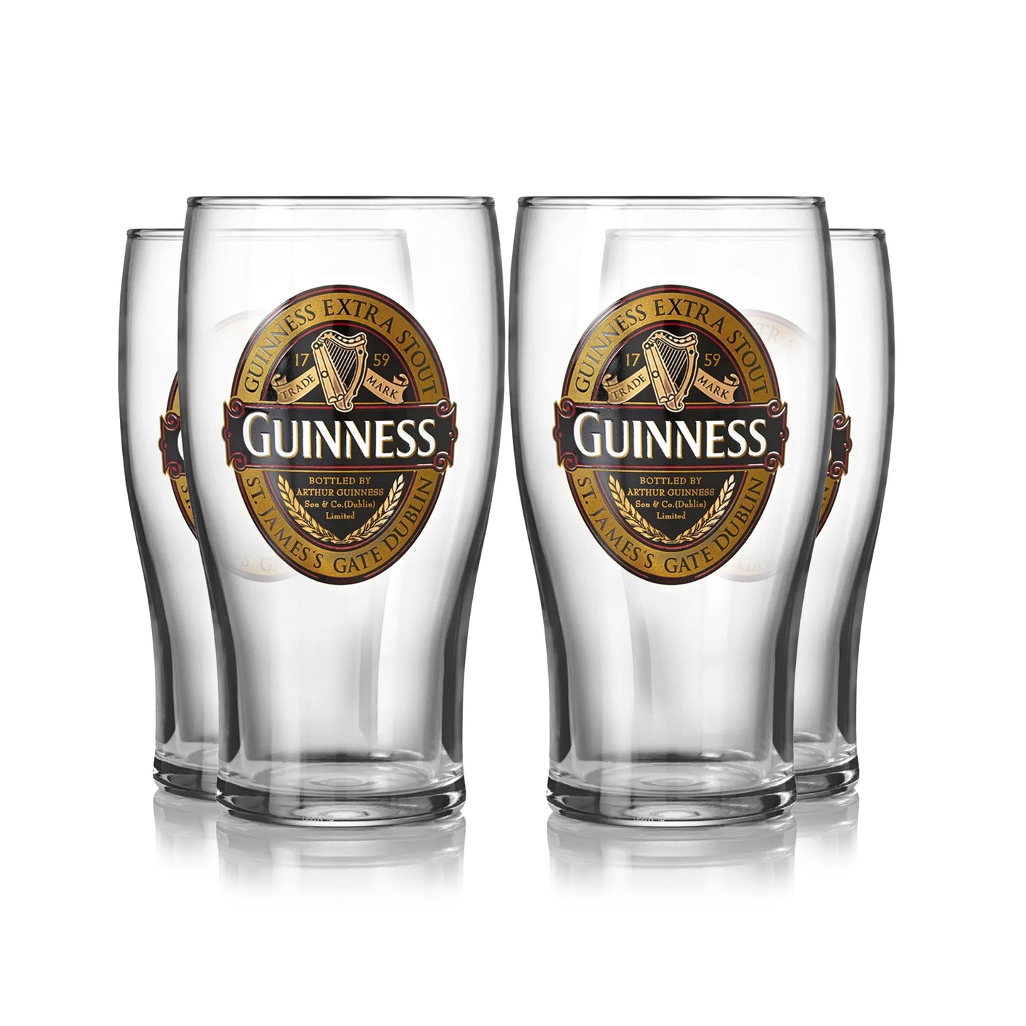 Guinness Classic Collection Pint Glass - 4 Pack