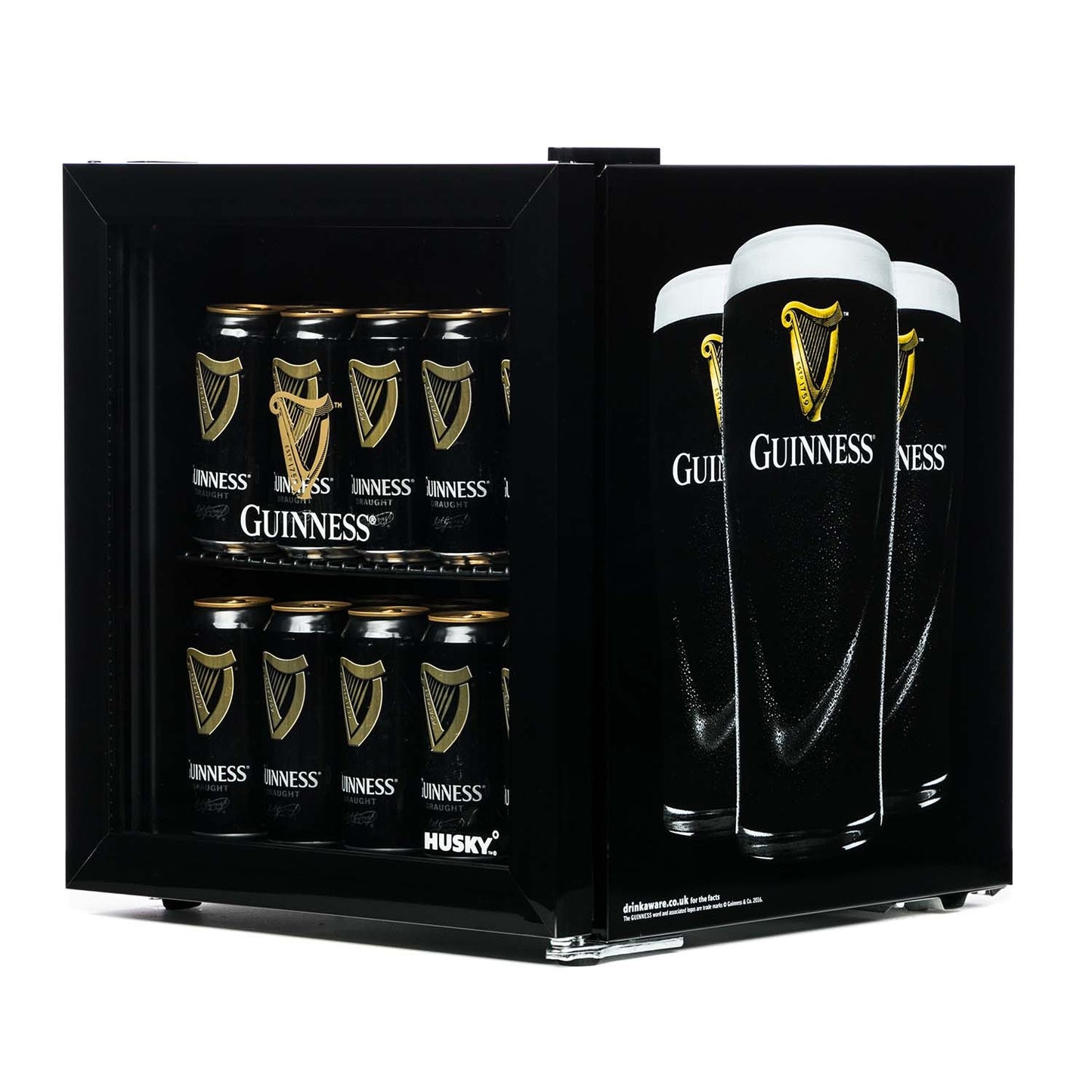 Guinness Guinness Fridge with six cans of iconic stout.