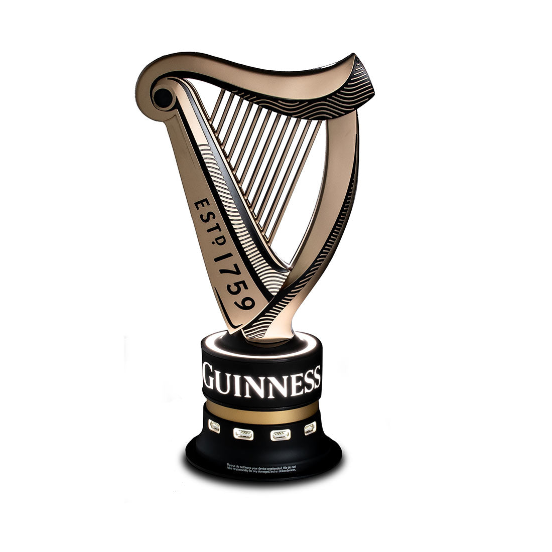 A Guinness UK Universal USB Bar Charger featuring collectable Guinness memorabilia on a white background.
