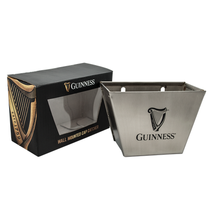 This Guinness Cap Catcher - Signature Boxed comes in a beautifully packaged box, complete with an engraved harp design. Perfect for displaying in your home bar or using as a bottle cap catcher during gatherings with friends.