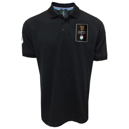 A black polo shirt featuring the Ireland flag, perfect for Six Nations enthusiasts would be the Guinness UK Six Nations Black Polo.