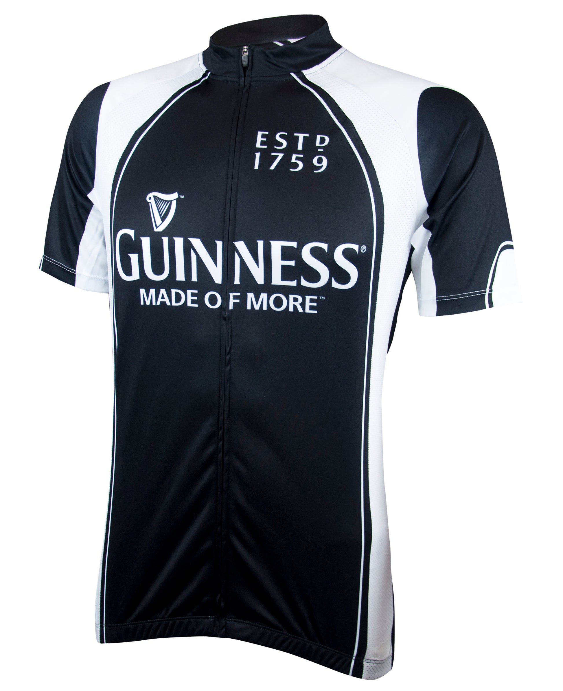Experience the ultimate performance of the race-cut Guinness Cycling Jersey by Guinness UK.