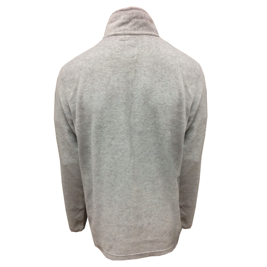 The back view of a Six Nations Grey Half Zip Fleece featuring the Guinness® Six Nations Logo.