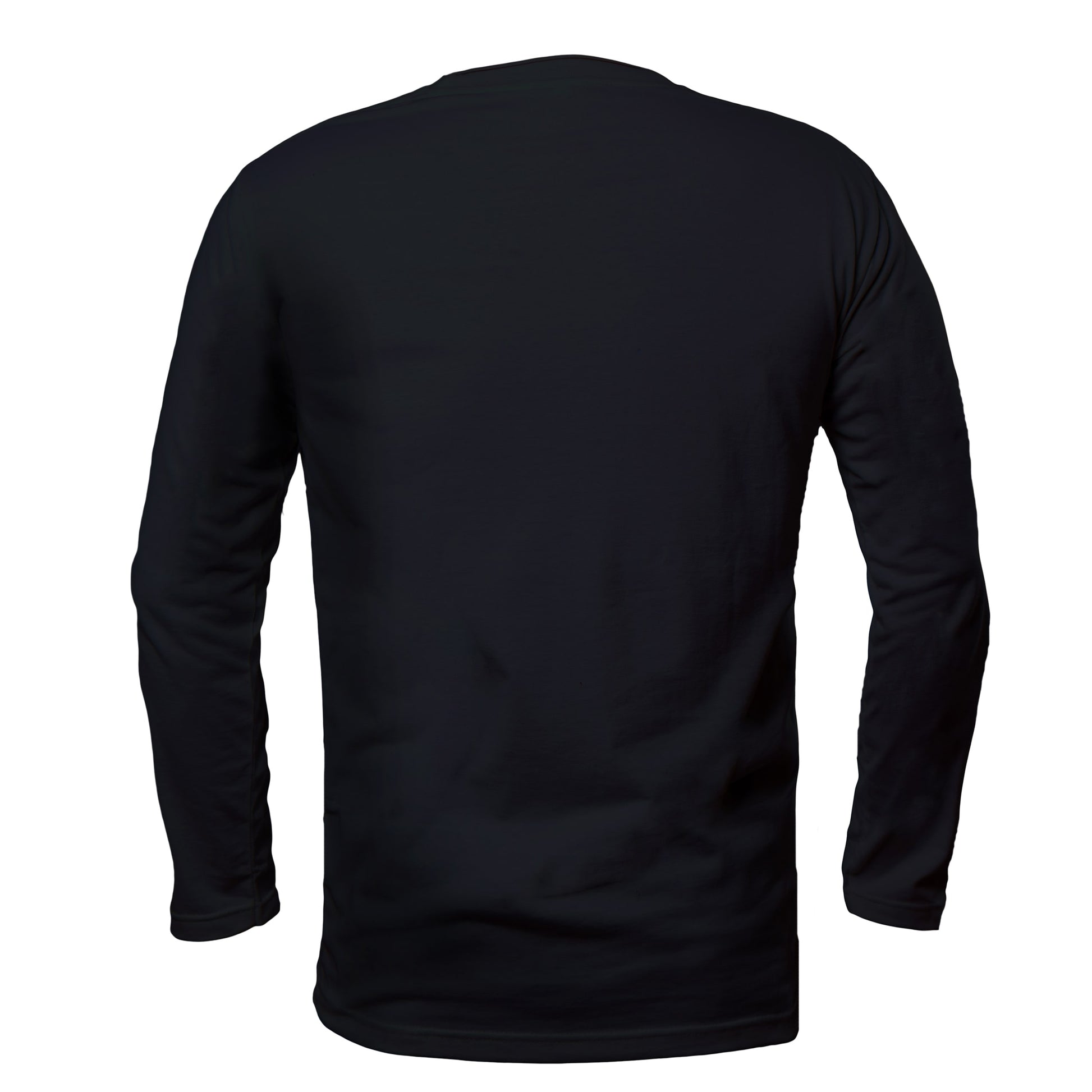 The back view of a Guinness UK Guinness Black Trademark Label Long Sleeve T-Shirt.