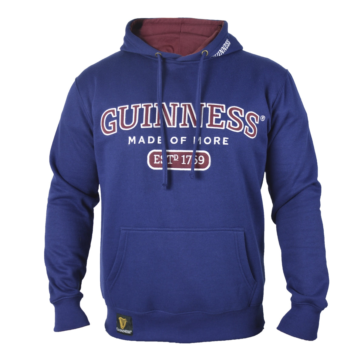 Signature sweatshirt Guinness hoodie crew neck is replaced with the product and brand names mentioned: "Guinness UK's Guinness Light Blue Hooded Sweatshirt.