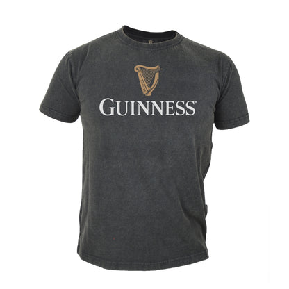 Guinness Distressed Trademark Label T-Shirt in black.