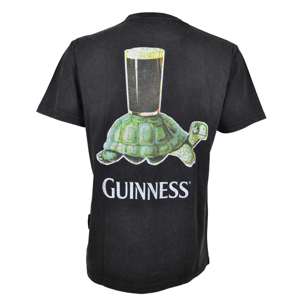 Guinness Vintage Turtle Back Graphic T-Shirt: This distressed t-shirt featuring a Guinness turtle design is a must-have for fans of the iconic beer brand Guinness UK.