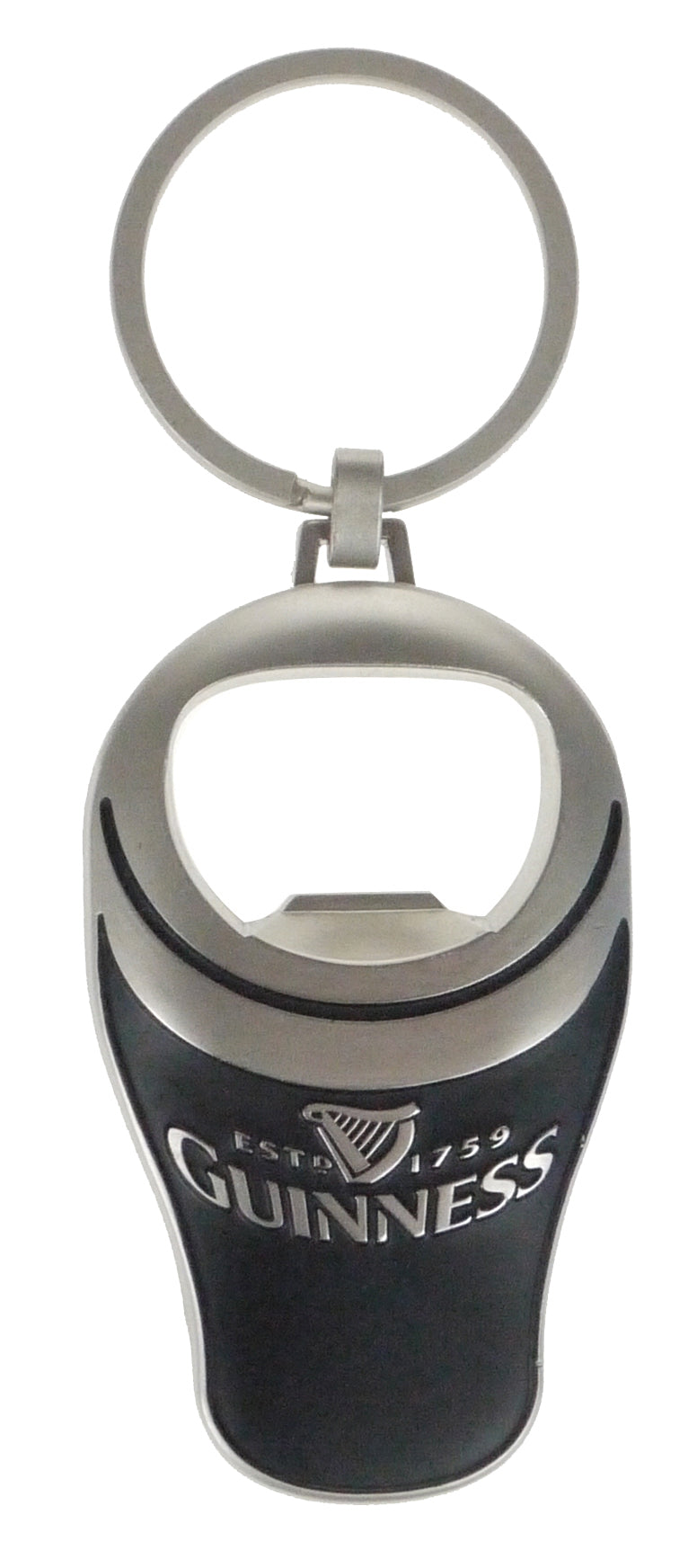 Guinness Pint Cap Opener 3D Keyring on a white background.