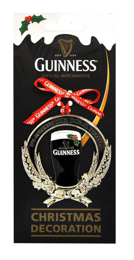 This Guinness Metal Decoration Pint - Barley ornament is the perfect decoration for your holiday festivities.