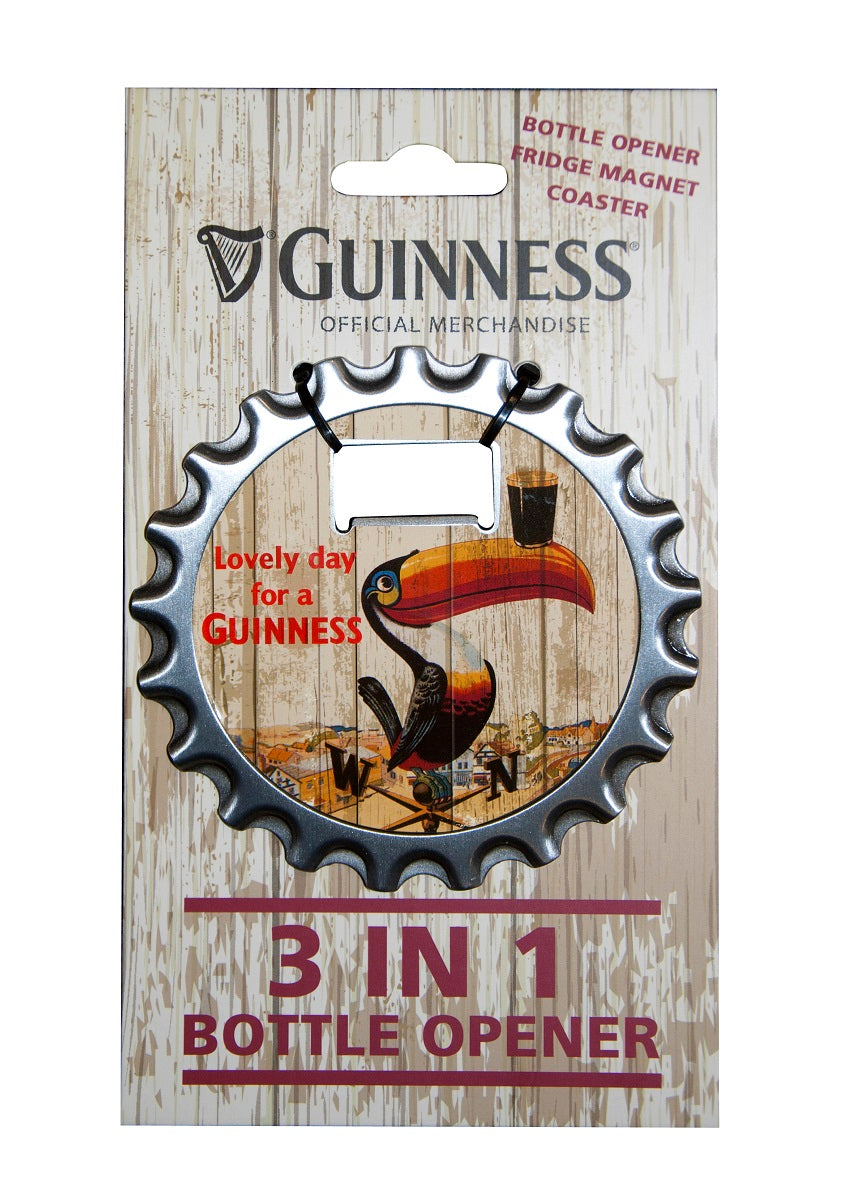 Guinness UK Guinness 3 in 1 Bottle Opener / Magnet / Coaster.