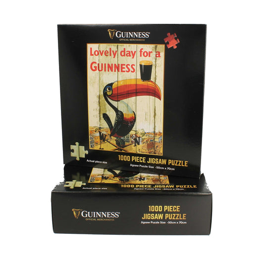 A box of iconic Guinness UK Toucan Jigsaw Puzzle 1000 Pcs featuring a toucan image.