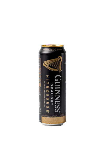 A Guinness Nitrosurge Stout Beer Cans- 24 X 558ml by Guinness UK device on a white background.