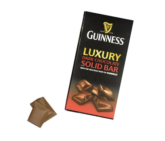 Guinness Luxury Dark Chocolate Bar, a decadent treat with a distinctive essence.