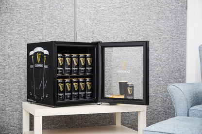 Iconic stout Guinness beer fridge. 
Product Name: Guinness Fridge
Brand Name: Guinness