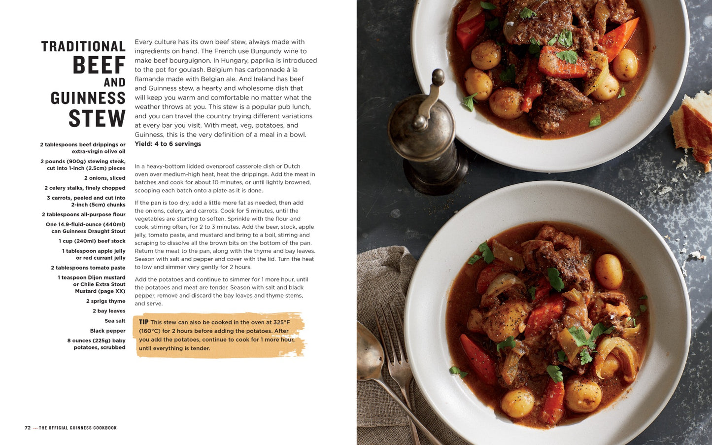 This recipe is a traditional beef chowder stew from the Guinness UK Official Guinness Hardcover Cookbook.