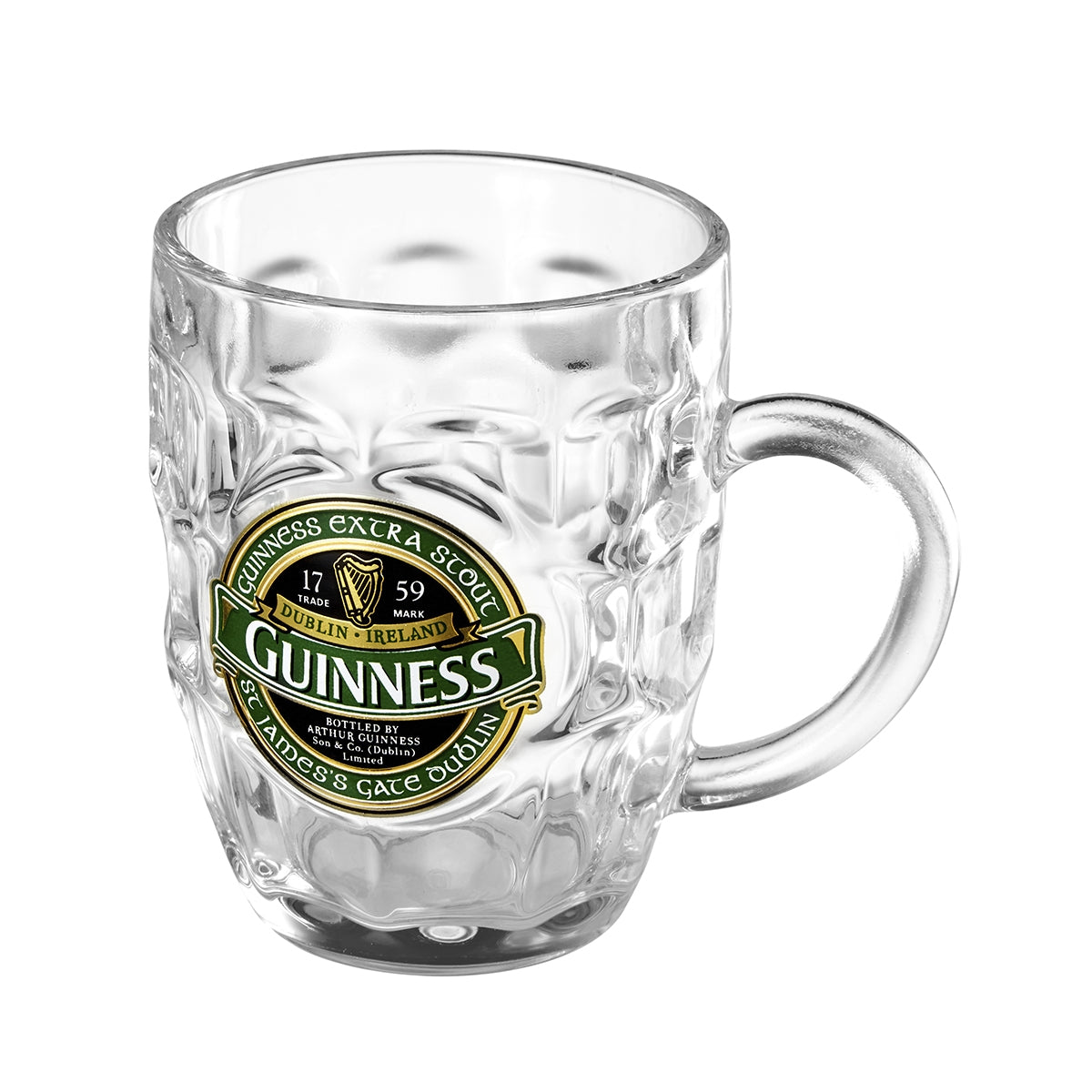 A Guinness Ireland - Dimpled Tankard on a white background.