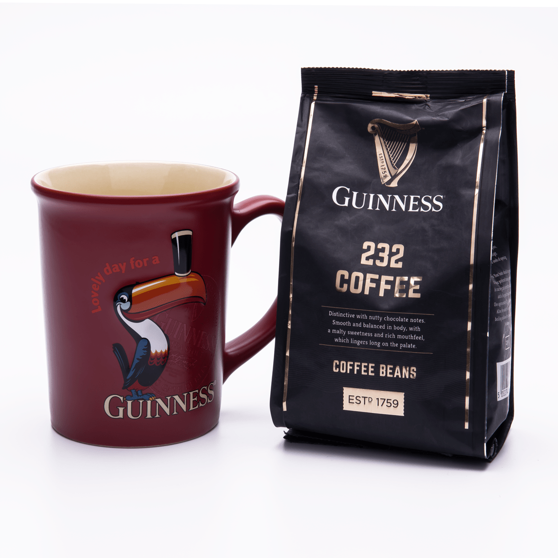 Guinness UK Guinness Toucan & Coffee Set with a toucan on it.