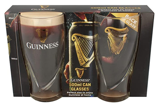 Guinness UK Embossed Guinness glasses in a box.