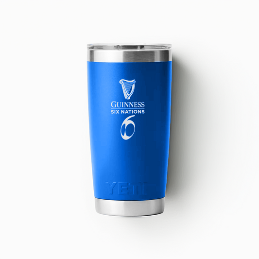 YETI 20 oz Blue Tumbler Six Nations - Durable Insulated Stainless Steel Travel Mug for Hot and Cold Beverages