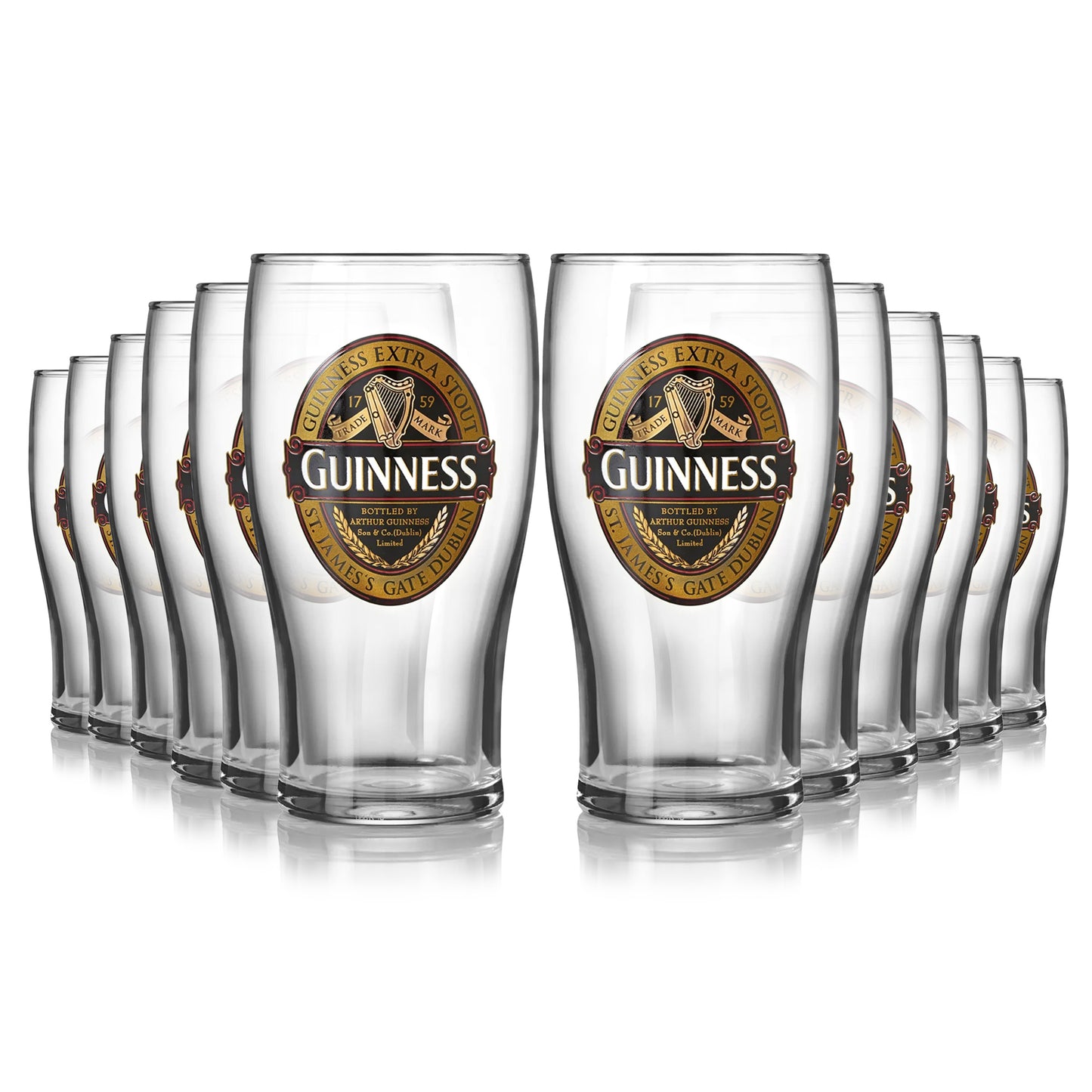 Guinness Classic Collection Pint Glass - 12 Pack