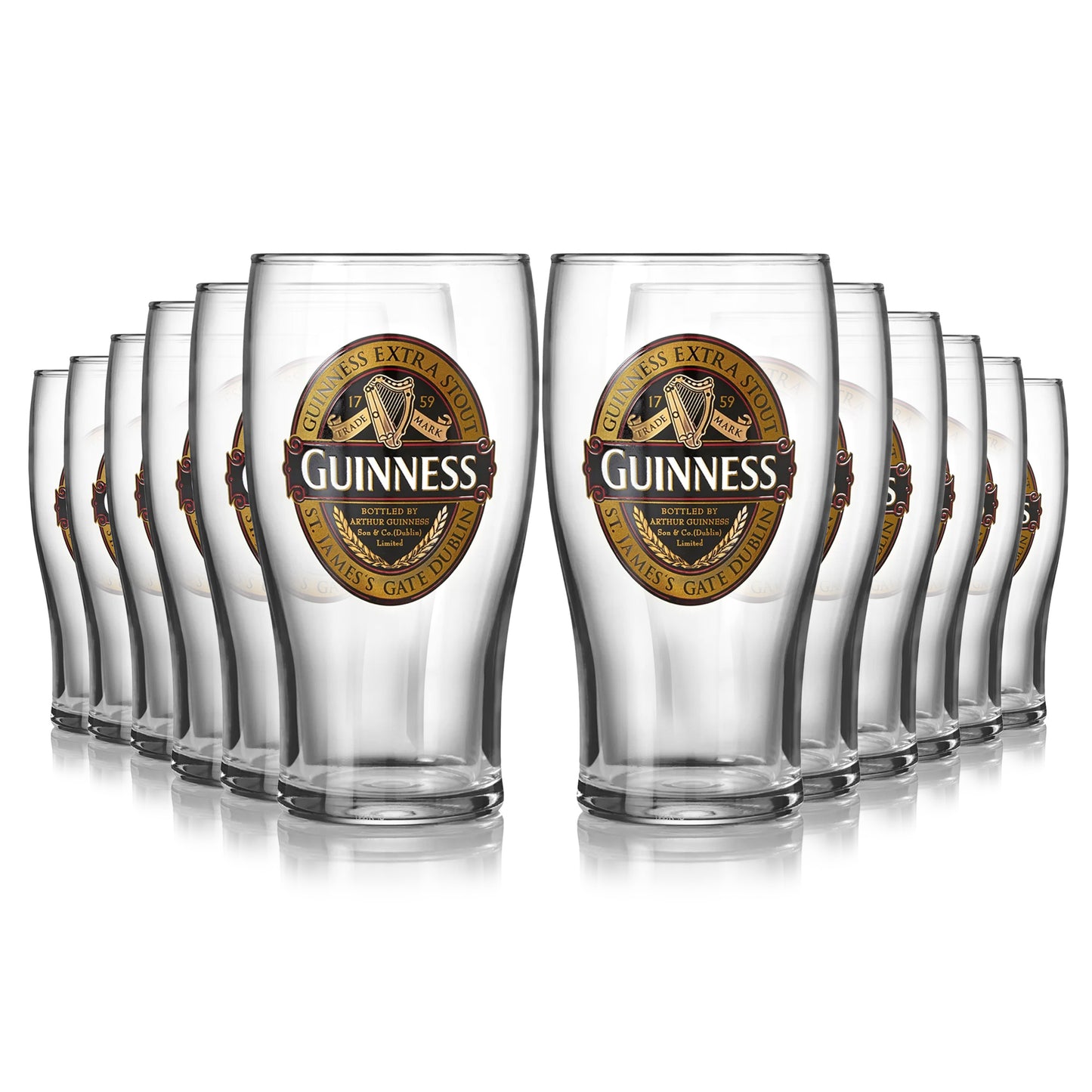 Limited edition Guinness Classic Collection Pint Glass - 12 Pack by Guinness UK.