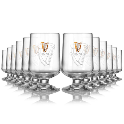 Guinness Embossed Stem Glass 420ml - 12 Pack