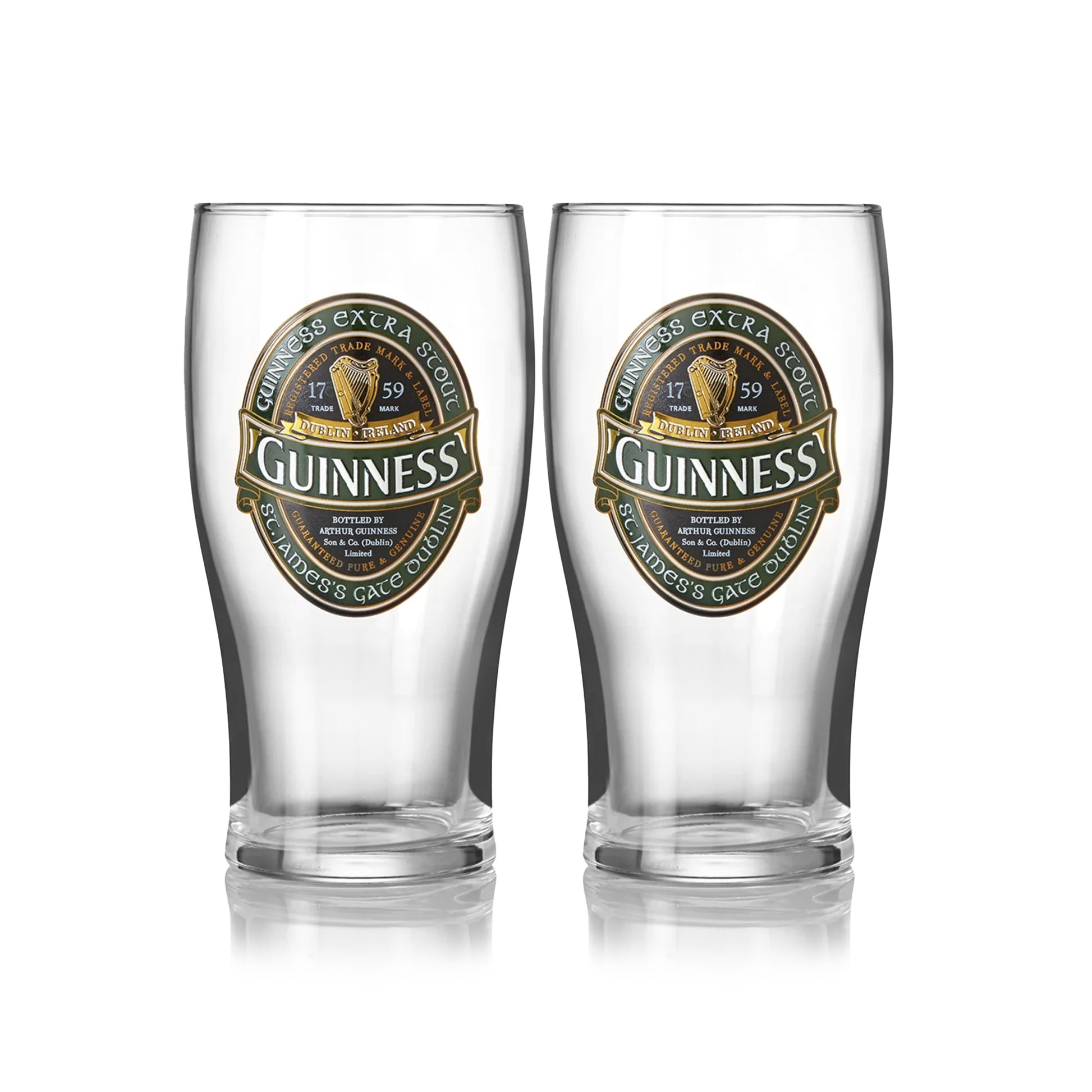 Guinness Ireland Collection Pint Glass - 2 Pack