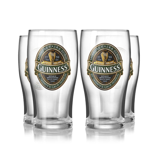 Guinness UK Ireland Collection Pint Glass - 4 Pack by Guinness UK.