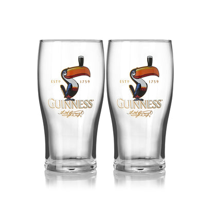 Guinness Toucan Pint Glass - 2 Pack