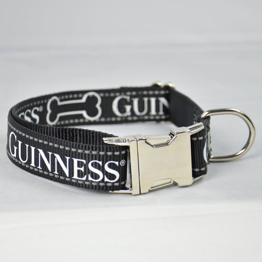 Fabric Guinness UK dog collar.