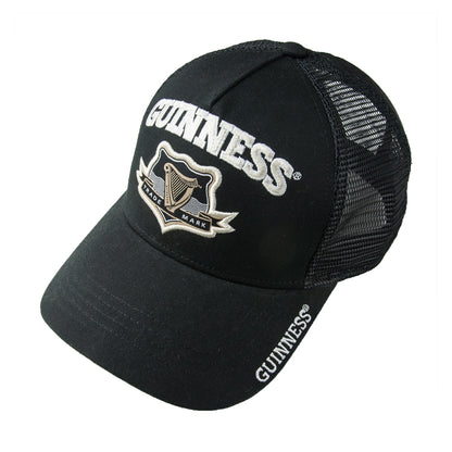 Guinness Signature Black Trucker Mesh Baseball Cap Adjustable