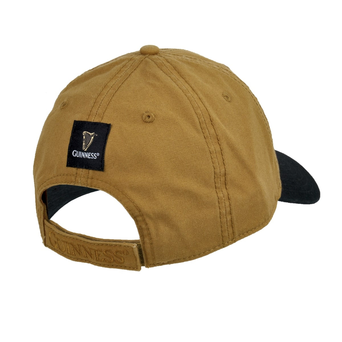 Guinness Premium Camel & Black with Black Leather Patch Cap