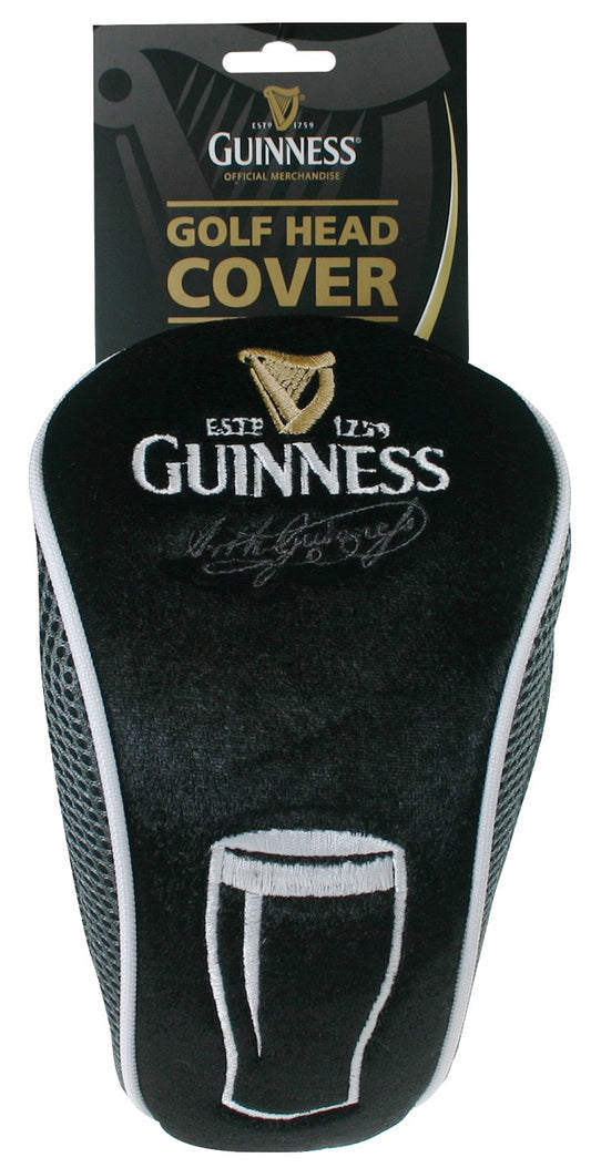 This Guinness Pint Golf Head Cover features intricate embroidery and is a must-have golf equipment accessory.