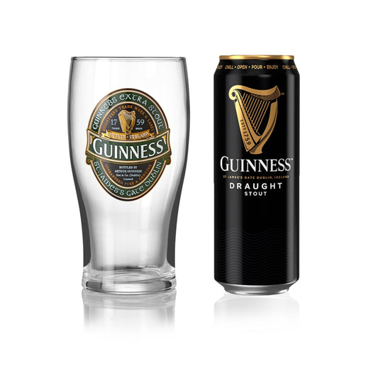 Guinness UK's Guinness Ireland Collection - Single Glass and Can pint glass.