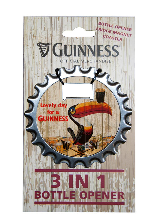 Guinness UK Guinness 3 in 1 Bottle Opener / Magnet / Coaster.