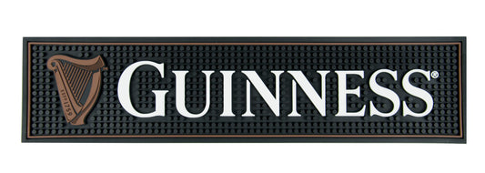 The Guinness HARP Bar Mat logo is displayed on a black bar mat.