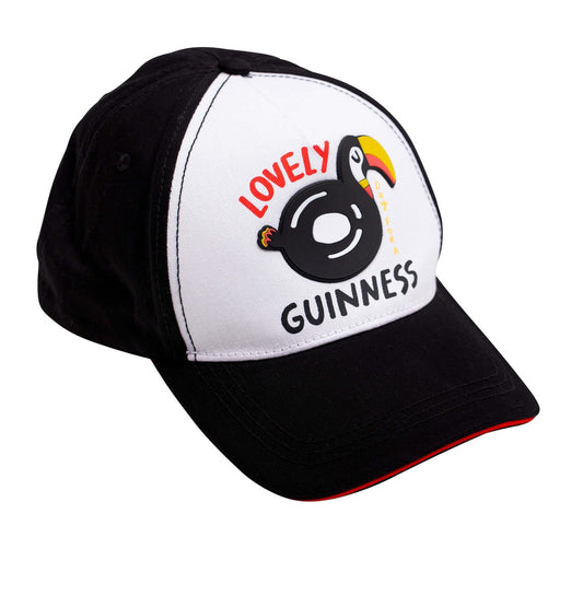 An eye-catching FATTI BURKE "LOVELY DAY FOR A GUINNESS" TOUCAN BASEBALL CAP, perfect for summer-style outings from the Guinness Webstore UK.