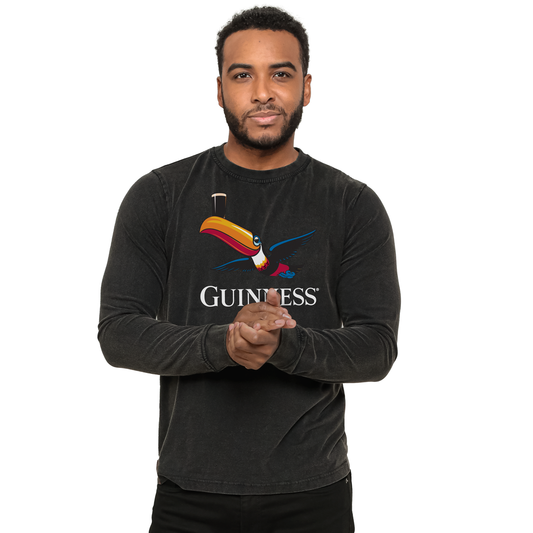 Guinness Flying Toucan Distressed Long Sleeved Premium Tee